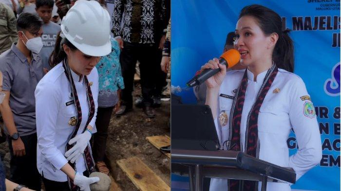 Gubernur Maluku Utara, Sherly Laos atau Sherly Tjoanda dalam acara peletakan batu pertama gedung pastori di Paroki Gereja Masehi Injili di Halmahera (GMIH) di Tedeng, Jailolo, Halmahera Barat Kamis, 13 Maret 2025. Gambar tangkap layar diambil dari Instagram s_tjo pada 14 Maret 2025.