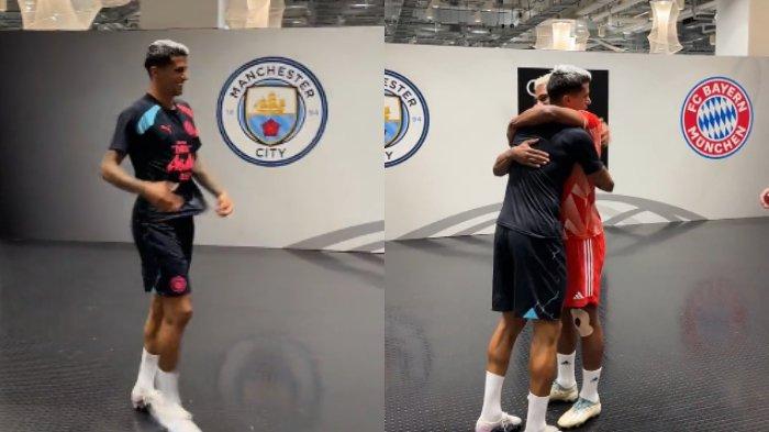 Pemain Manchester City, Joao Cancelo, bertemu mantan rekan timnya, Bayern Munich