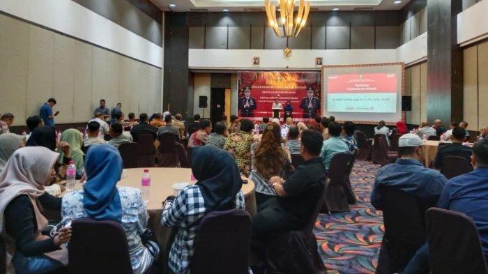 JABATAN: Andi Taletting Langi selaku Kakanwil Kemenkumham Maluku Utara saat memeberikan sambutan, Sabtu (29/12/2024)