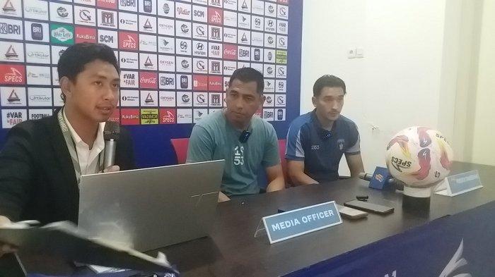 KOMPETISI: Sesi jumpa pers Persita Tangerang usai laga lawan Malut United