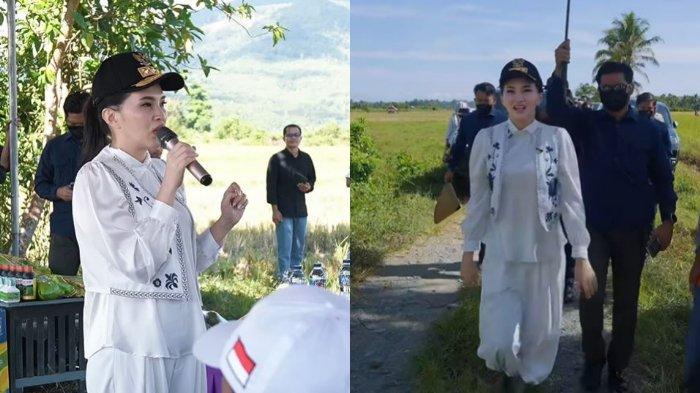 Gubernur Maluku Utara, Sherly Laos atau Sherly Tjoanda, mendengar curhatan para petani dan penyuluh saat mendatangi Subaim, Wasile, Halmahera Timur, Juli 2025. Gambar tangkap layar diambil dari Instagram.com/@s_tjo