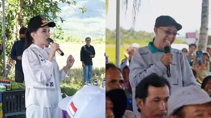 Gubernur Maluku Utara, Sherly Laos atau Sherly Tjoanda, mengangkat jabatan penyuluh pertanian, Ramlan Ruhunusa, saat kunjungan ke Halmahera Timur, Juli 2025. Gambar tangkap layar dari Instagram.com/@s_tjo.