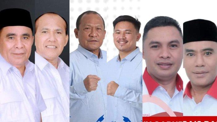 Tiga Bakal Calon Bupati Kabupaten Pulau Morotai, Syamsudin Banyo-Judi R Dadana, Rusli Sibua-Rio Kristian Pawane, Deny Garuda-Qubais Baba.