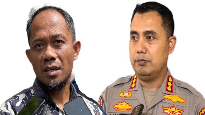 HUKUM: Penasehat Hukum Bahtiar Husni (kiri) dan Kabid Humas Polda Maluku Utara Kombes Pol Bambang Suharyono (kanan)