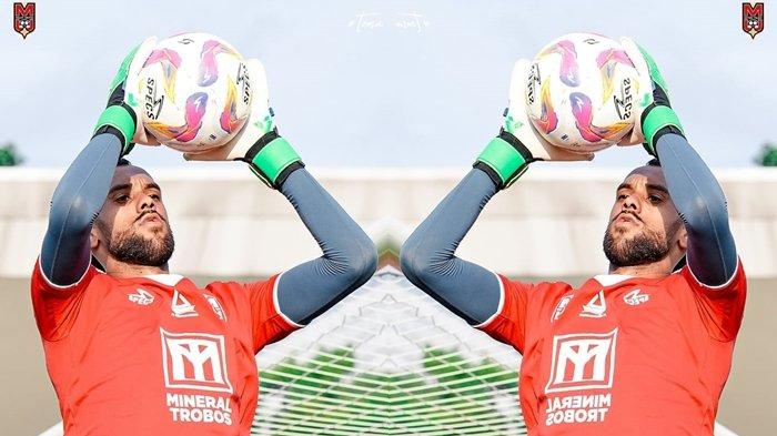 KOMPETISI: Kiper Malut United Wagner Augusto Guimaraes dos Santos alias Dida pada salah satu sesi latihan belum lama ini