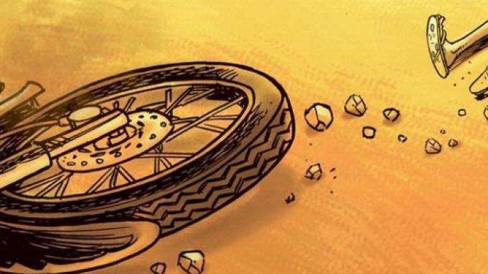 ILUSTRASI Kecelakaan sepeda motor