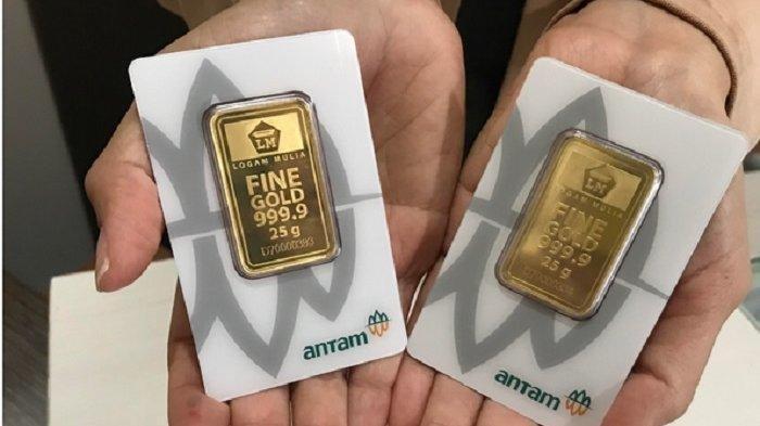 HARGA EMAS ANTAM - Foto emas batangan Antam, diunduh dari TribunJateng.com. Berikut harga dan buyback emas Antam, Selasa (15/7/2025).