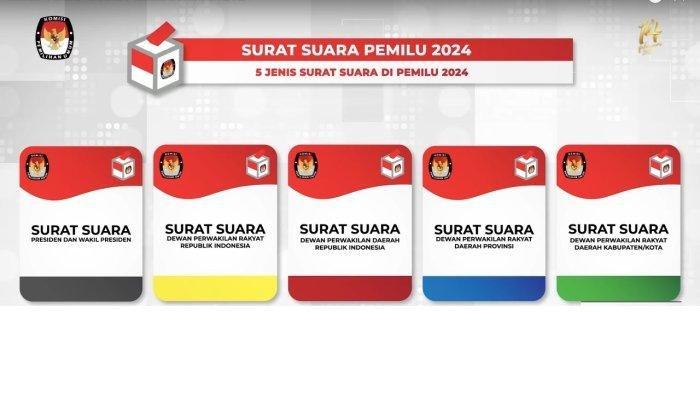 5 jenis surat suara dalam Pemilu 2024