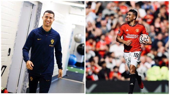 KOLASE Foto Cristiano Ronaldo dan Casemiro