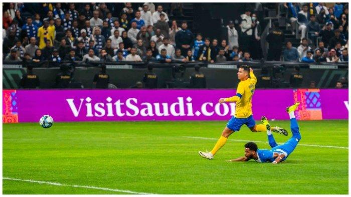 Cristiano Ronaldo - Dalam laga persahabatan Riyadh Season Cup 2024, Al Nassr harus menelan kekalahan 0-2 dari Al Hilal di Kingdom Arena, Kamis (8/2/2024) malam waktu setempat.