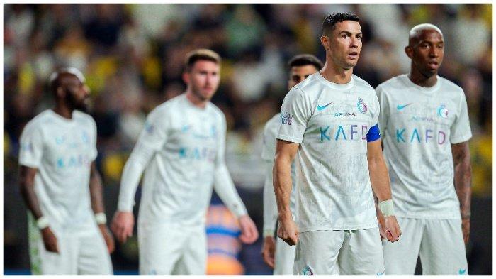 Cristiano Ronaldo saat Al Nassr menaklukkan Al Riyadh dengan skor 4-1 di Al-Awwal Park Stadium, Matchday 16 Liga Pro Saudi, Jumat (8/12/2023) malam waktu setempat.