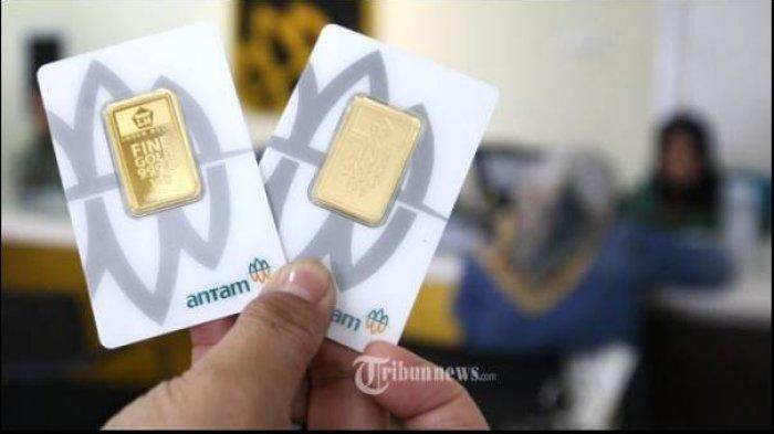 HARGA EMAS ANTAM - Foto emas batangan Antam. Diunduh dari Dok Tribunnews.com, Selasa (15/10/2024). Berikut harga dan buyback emas Antam hari ini, Rabu (7/5/2025).