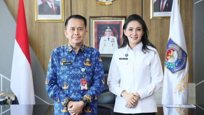 KUNJUNGAN - Foto bersama Gubernur Sherly Laos dan Dirjen Bina Keuda Kemendagri, A.Fatoni saat kunjungan pada Senin (17/3/2025) di Ruang Rapat Ditjen Bina Keuda, Jakarta.