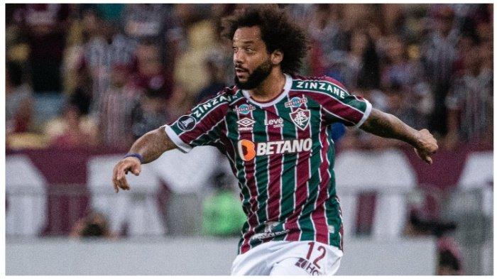 Mantan bek Real Madrid, Marcelo, yang kini bermain untuk klub Brazil, Fluminense.