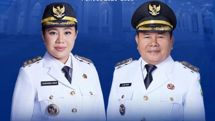 PELANTIKAN - Sashabila Mus dan La Ode Yasir dilantik sebagai Bupati dan Wabup Taliabu pada Senin (26/5) hari ini di Aula Kantor Gubernur di Sofifi.