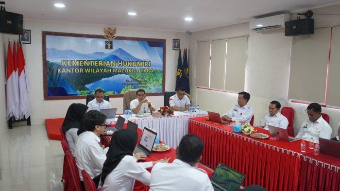 EVALUASI: Suasana penyusunan dan supervisi RKA-K/L pagu indikatif tahun anggaran (TA) 2026 oleh Kemenkum Malut, Rabu (2/7/2025)