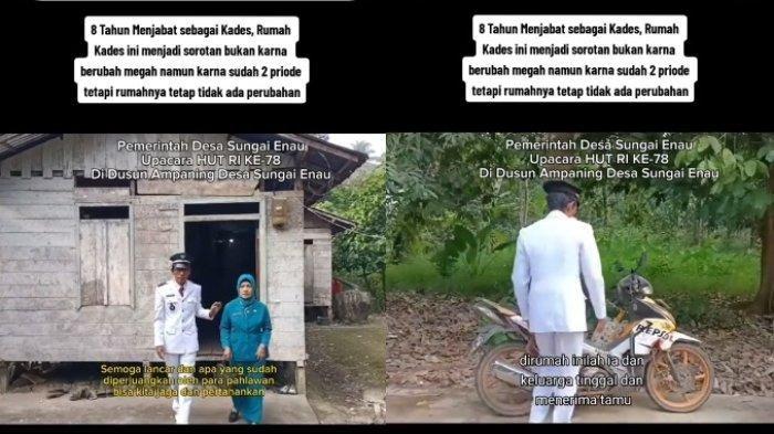 Rajali, kepala desa (kades) di Sungai Enau, Kalimantan Barat yang tetap hidup sederhana meski sudah menjabat 8 tahun.