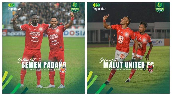 Tim sepak bola dari Maluku Utara, Malut United FC, akan berhadapan dengan tim asal Sumatera Barat, Semen Padang FC, dalam semifinal Liga 2 2023-2024.