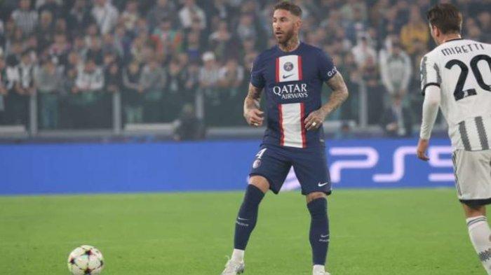 Sergio Ramos dalam pertandingan PSG vs Juventus, 3 November 2022