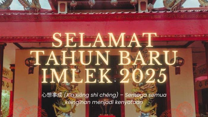 ILUSTRASI UCAPAN IMLEK - Gambar ucapan Selamat Tahun Baru Imlek 2025 yang diunduh dari canva.com Rabu (29/1/2025). Berikut arti ucapan 'Kiong Hi' pada perayaan Tahun Baru Imlekm 2025 serta kumpulan ucapan Selamat Tahun Baru Imlek 2025.