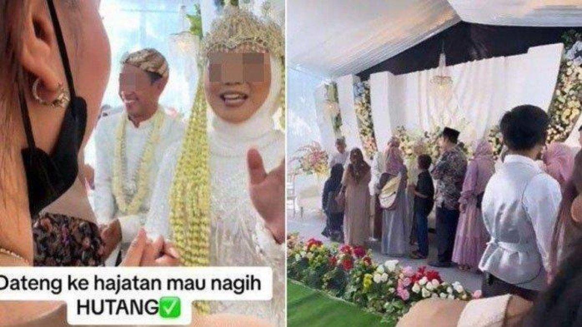 Begini Detik-detik Seorang Perempuan Tagih Utang ke Pengantin di Atas Pelaminan 1