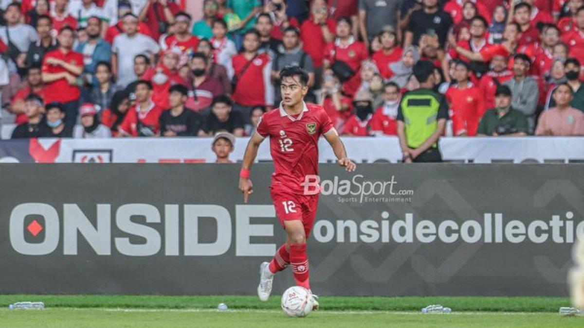 Bek sayap kiri timnas Indonesia, Pratama Arhan.