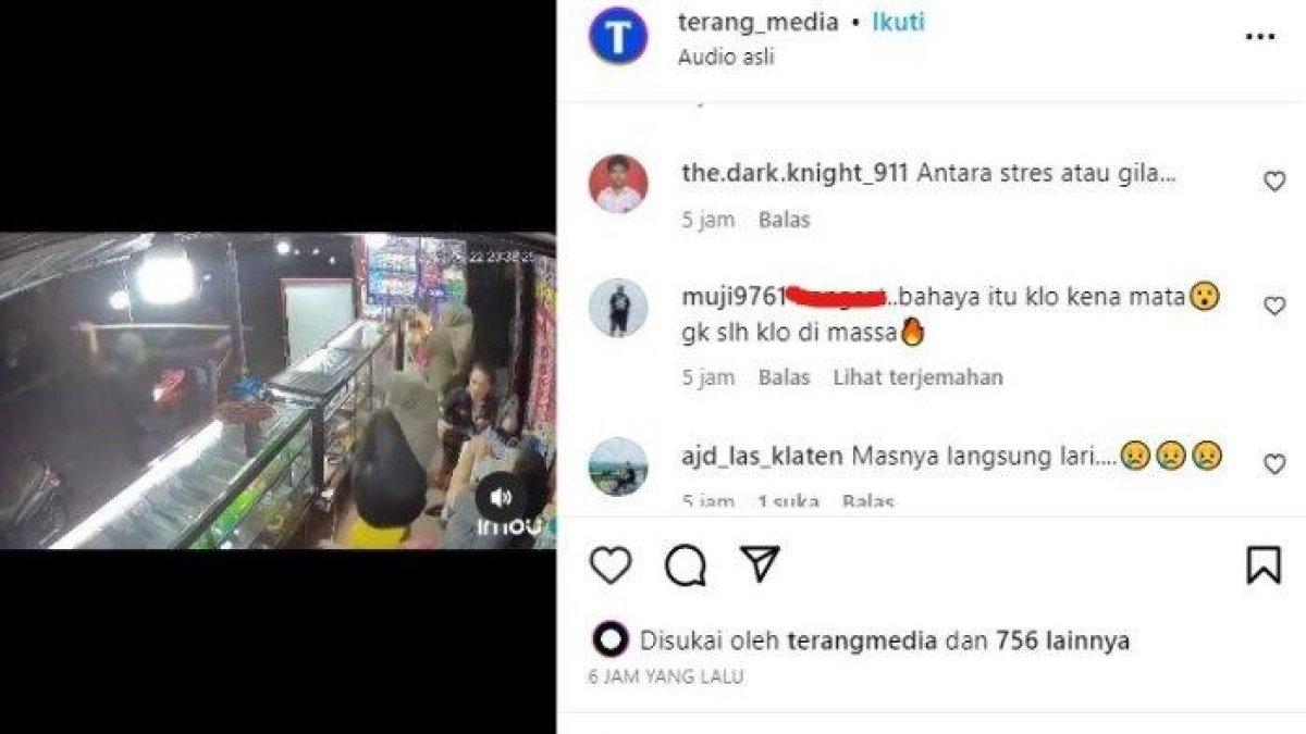 Pria serang 4 wanita penjaga konter di Parepare dengan tombak kayu.