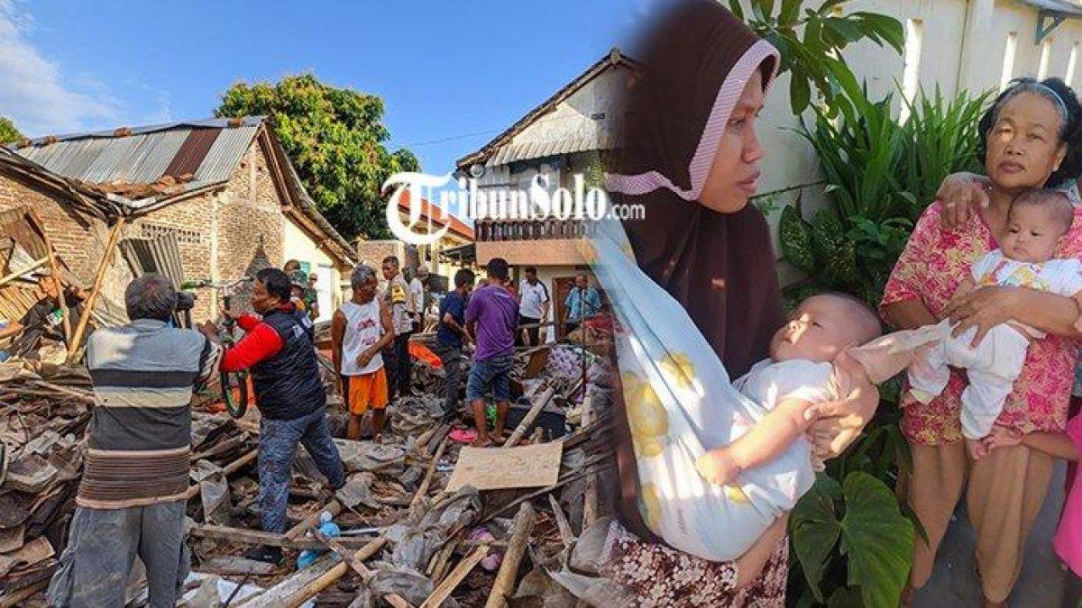 Rumah Nikmatul Ummah (kanan) di Jagalan RT 03 RW 09, Solo yang roboh dan menimpa dirinya serta ketiga anaknya