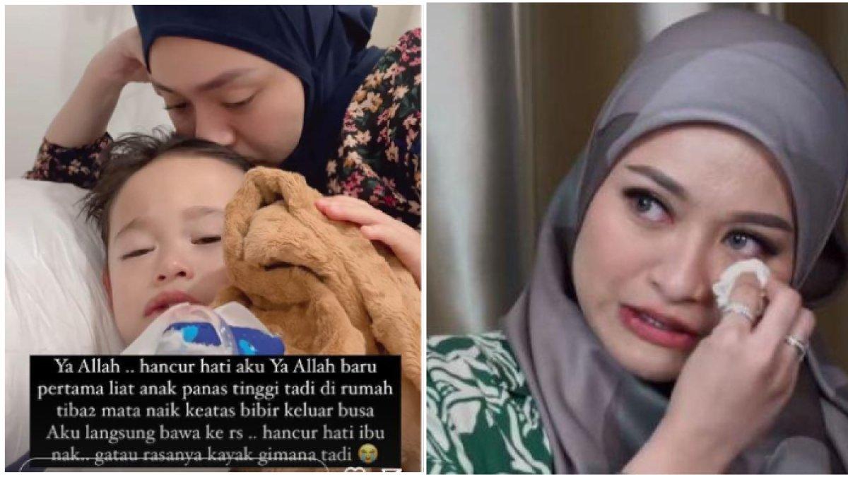 Tangis Nathalie Holscher pecah lihat Adzam panas tinggi hingga mulut keluarkan busa
