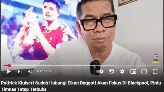 Bung Ropan saat menjelaskan situasi Elkan Baggott di Timnas Indonesia