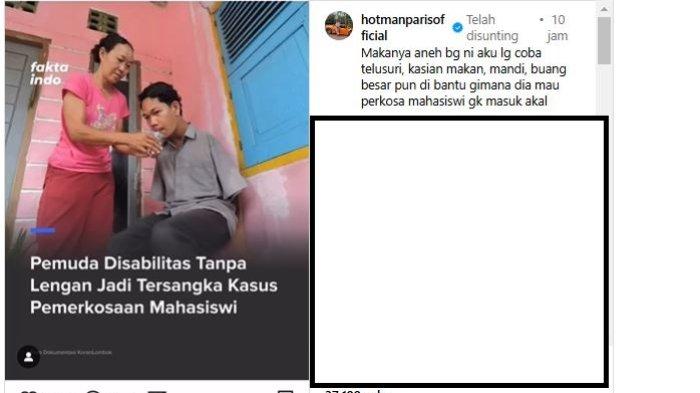 Hotman Paris turun tangan tanggapi kasus pemuda tanpa dua tangan jadi tersangka pemerkosaan1