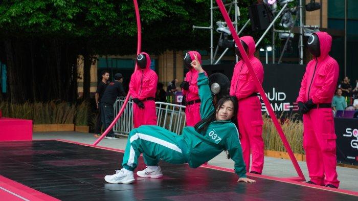 Keseruan peserta acara Squid Game 3: The Jump Rope Challenge R