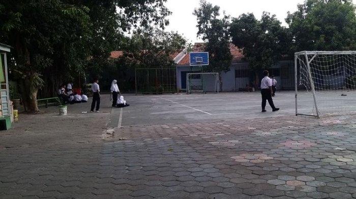 Inilah lokasi lapangan basket yang dipakai oknum guru di SMP di Kota Madiun