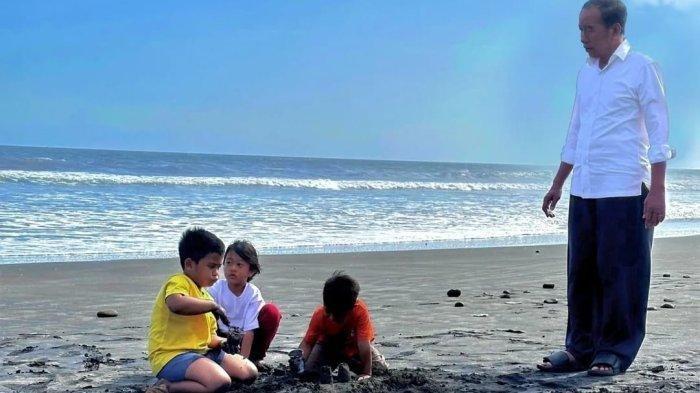 jokowi pemulihan main dengan cucu