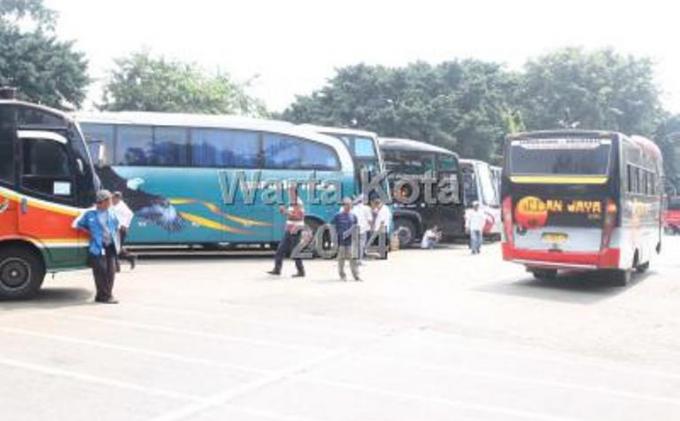 Ilustrasi bus mudik - Dishub DKI melarang digunakannya klakson telolet untuk bus program mudik gratis.
