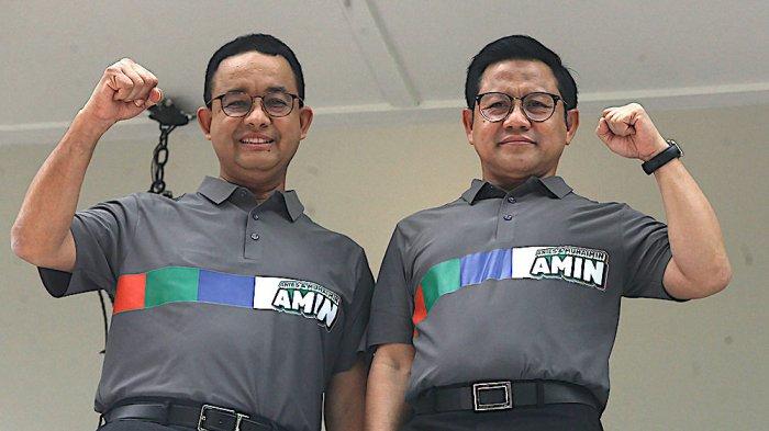 Capres Anies Baswedan (kiri) dan Cawapres Muhimin Iskandar (kanan) berpotensi menang satu putaran, di saat kubu Prabowo-Gibran berperang dengan Ganjar-Mahfud.