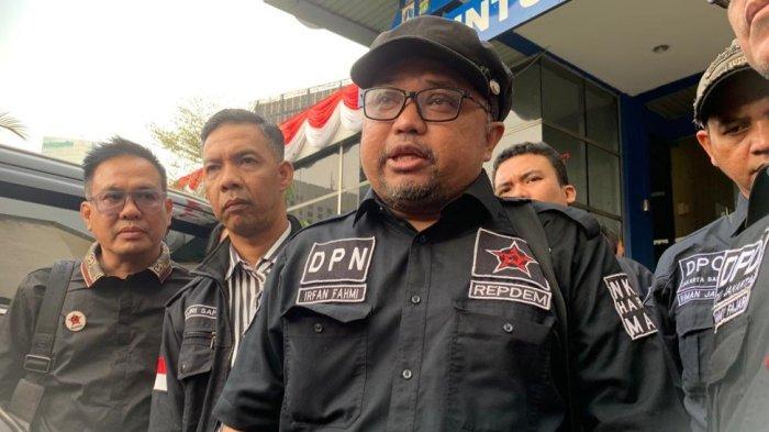 Ketua DPN Repdem Irfan Fahmi, kepada wartawan, di Mapolda Metro Jaya, Rabu (2/8/2023).