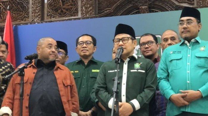 Ketua Umum PKB Muhaimin Iskandar dan Sekjen PKS Aboe Bakar Alhabsyi di Kantor DPP PKB, Senen, Jakarta, Kamis (25/4/2024).
