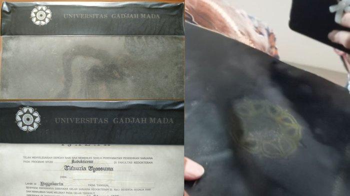 IJAZAH JOKOWI - Kolase map ijazah milik Dr Tifa dan Jokowi. Dr Tifa mempertanyakan map ijazah yang dipegang Jokowi ketika hadir di Bareskrim pada Selasa (20/5/2025), sebab map tersebut dinilainya berbeda dengan map ijazah S1 UGM milik ayah dan ibunya ketika diwisuda tahun 1968 dan 1970, kedua kakaknya yang wisuda UGM tahun 1990 dan 1991 dan miliknya yang diwisuda UGM tahun 1995.