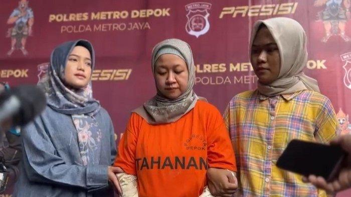 Pemilik Wensen Daycare, Meita Irianty (tengah), ditangkap polisi karena menganiaya balita secara sadis.