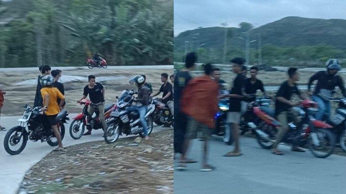 Sejumlah pemuda diduga warga lokal terlihat sedang meminta uang ke pengunjung bermotor di kawasan wisata Bukit Merese Mandalika, Jalan Kuta Lombok, Kelurahan Kuta, Kecamatan Pujut, Kabupaten Lombok Tengah, Nusa Tenggara Barat (NTB), Kamis (6/7/2023). Tak hanya pengunjung, mereka diduga juga kerap meminta uang secara paksa ke sejumlah sopir travel, yang ingin masuk ke kawasan wisata tersebut.