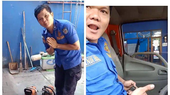 Petugas Damkar Depok ‘room tour' menunjukan sarpras yang rusak. (Dok: Istimewa)