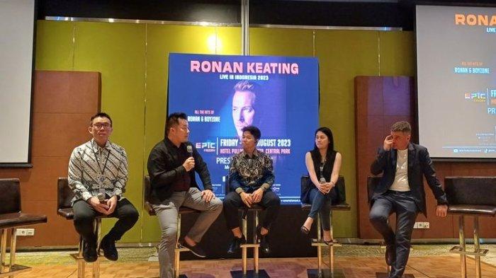 Konferensi pers konser Ronan Keating Epic Friday 2023, di Hotel Pullman Central Park, Jakarta Barat, Senin (26/6/2023).
