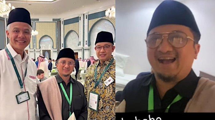 Ustadz Yusuf Mansur cerita soal kenapa dirinya bisa berfoto dengan Anies Baswedan dan Ganjar Pranowo disela ibadah haji 2023