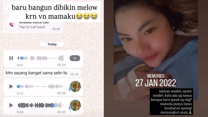 VIRAL MEDIA SOSIAL - Tangkapan Layar percakapan Lisa Mariana dengan ibu kandungnya. Dalam voice note yang dikirim, ibunda mengaku khawatir atas langkah Lisa Mariana dalam memperjuangkan cucunya yang disebut merupakan buah cinta dengan Ridwan Kamil.