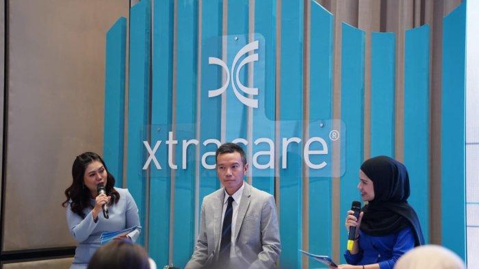 acara peluncuran rangkaian skincare Xtracare di Jakarta, Selasa (20/2/2024).