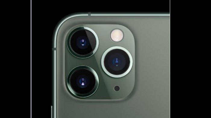 Tiga kamera belakang yang disusun zig-zag milik Apple iPhone 11 Pro dan Apple iPhone 11 Pro Max.