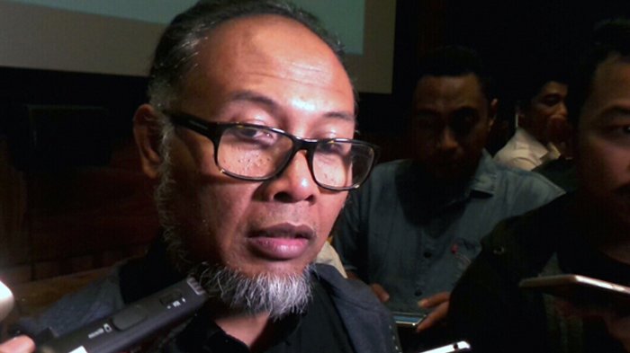 Bambang Widjojanto usai menjadi pembicara dalam diskusi bertajuk lawan korupsi di kawasan Kemang, Jakarta Selatan, Jumat (10/11/2017) malam.