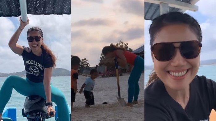 Inge Anugrah menikmati status janda di hari pertama dengan plesir ke Lombok.