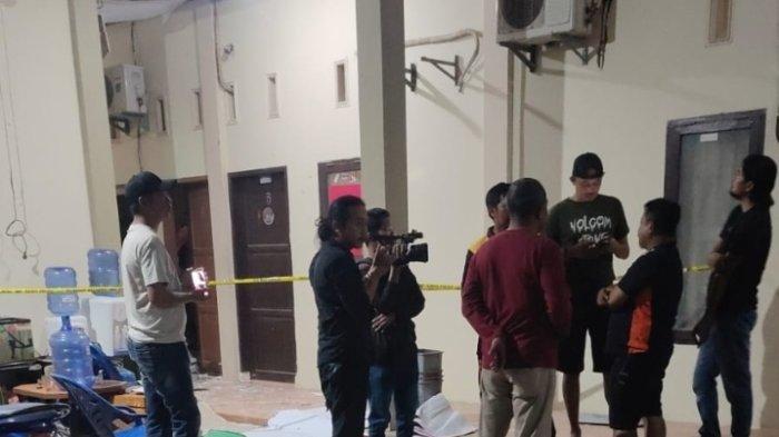 Lokasi ledakan septic tank di rumah kos wilayah Kabupaten Wajo, Sulawesi Selatan pada Jumat (7/7/2023).